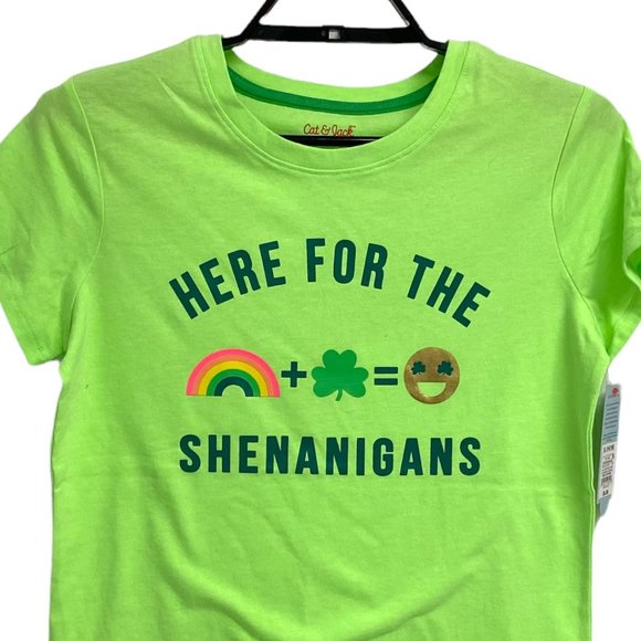 Cat & Jack girls t-shirt green size XL (14-16) - Picture 2 of 7